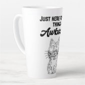 猫おもしろいが気まずい カフェラテマグ (左アングル)