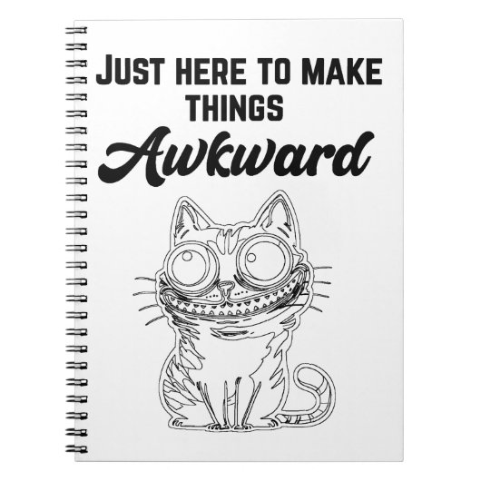 猫おもしろいが気まずい ノートブック (正面)