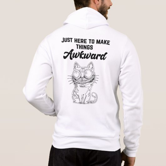 猫おもしろいが気まずい パーカ (裏面)