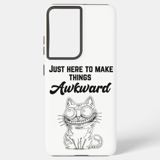 猫おもしろいが気まずい SAMSUNG GALAXYケース (裏面)