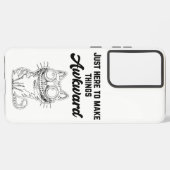 猫おもしろいが気まずい SAMSUNG GALAXYケース (左側面)