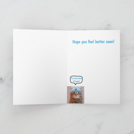 猫おもしろいが病気になる カード (内部)