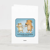 猫おもしろいが近い大きなお尻誕生日 カード (裏面)