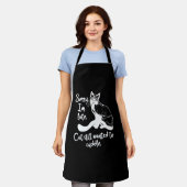 猫おもしろいことわざ猫引用文 エプロン (着用した状態)