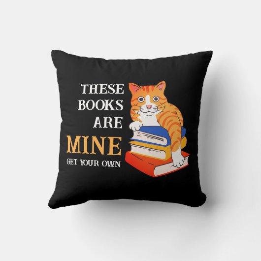 猫おもしろいこの本は私の愛の本読だ クッション (裏面)