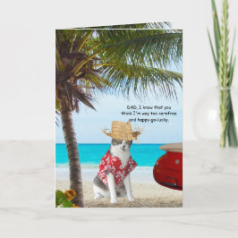 猫おもしろいとおもしろい愛好の息子と父の日 カード