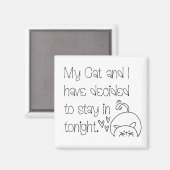 猫おもしろいとの猫タイポグラフィ マグネット (正面/裏面)