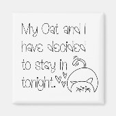 猫おもしろいとの猫タイポグラフィ マグネット (正面)