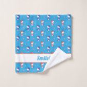 猫おもしろいと可愛い蝶の柄 バスタオルセット (ウォッシュタオル)