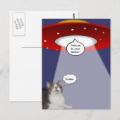 猫おもしろいと宇宙船 ポストカード (正面/裏面)