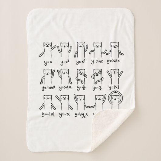 猫おもしろいと数学、猫と代数の愛人おもしろいC シェルパブランケット (正面)