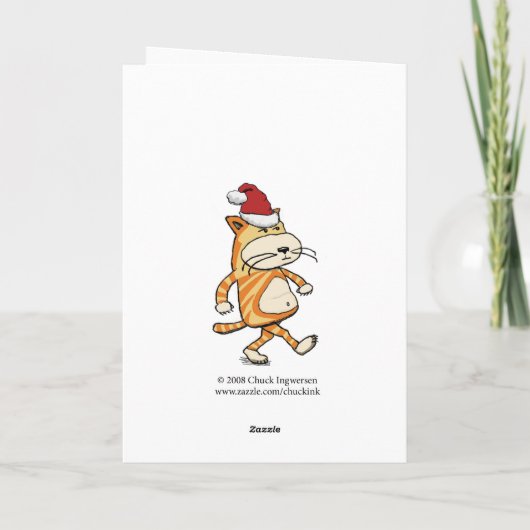 猫おもしろいと犬のクリスマス シーズンカード (裏面)