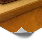 猫おもしろいと犬の壁画 ポスター (角)