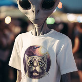 猫おもしろいとUFO Tシャツ