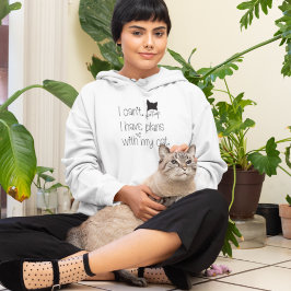 猫おもしろいのかわいいスケッチタイポグラフィ パーカ