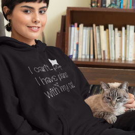 猫おもしろいのかわいい白タイポグラフィ パーカ