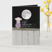 猫おもしろいのご主人記念日 カード (黄色い花)