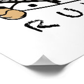 猫おもしろいのぞきステッカー – 私を引っ掛けてくれるの？ ポスター (角)