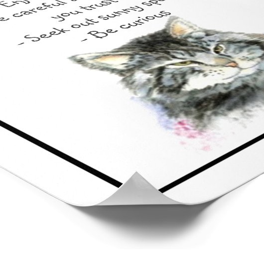 猫おもしろいのアニマル・ユーモアアドバイス ポスター (角)