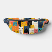 猫おもしろいのカラフル顔 ファニーパック (レイダウン)