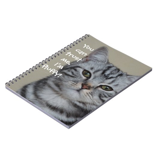 猫おもしろいのキャプション私はフワフワ ノートブック (左側)