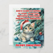 「猫おもしろいのクリスマス」あいさつカード シーズンカード (正面/裏面)