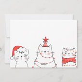 猫おもしろいのクリスマス シーズンカード (裏面)