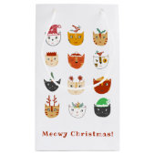猫おもしろいのクリスマス スモールペーパーバッグ (裏面)