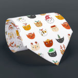 猫おもしろいのクリスマス ネクタイ<br><div class="desc">冬の休日の帽子やアクセサリーに可愛いおもしろい猫の束をスマイル。オリジナルアートby Nic Squirrell.</div>