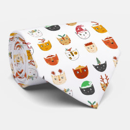 猫おもしろいのクリスマス ネクタイ