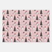 猫おもしろいのクリスマス ラッピングペーパーシート (正面)