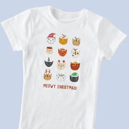 猫おもしろいのクリスマス Tシャツ