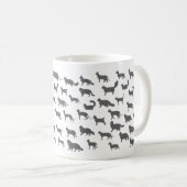 猫おもしろいのシルエット コーヒーマグカップ (正面右)