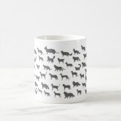 猫おもしろいのシルエット コーヒーマグカップ (中央)