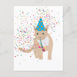 猫おもしろいのパーティー シーズンポストカード