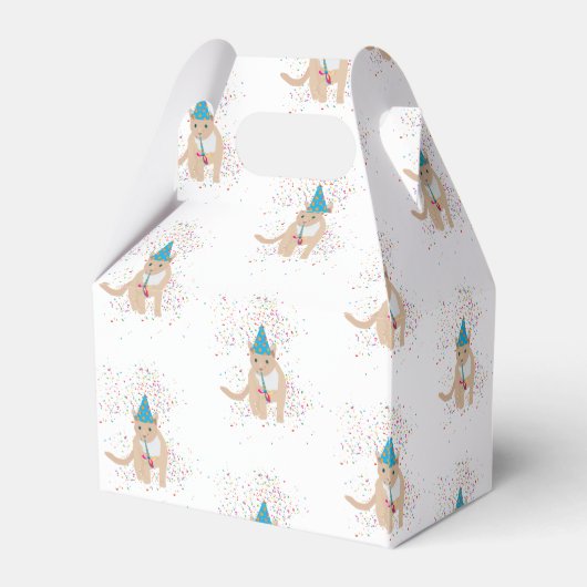 猫おもしろいのパーティー フェイバーボックス (裏面サイド)