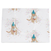 猫おもしろいのパーティー ラージペーパーバッグ (正面)