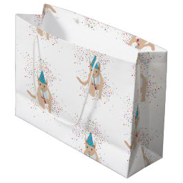 猫おもしろいのパーティー ラージペーパーバッグ