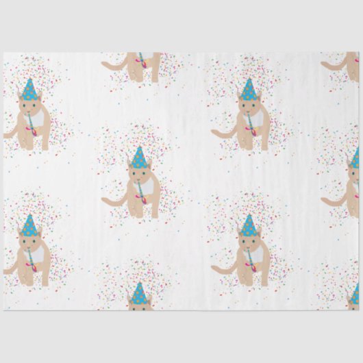 猫おもしろいのパーティー 薄葉紙 (正面)