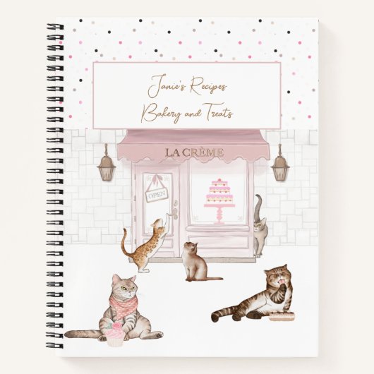 猫おもしろいのベーカリーレシピ ノートブック (正面)