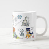 猫おもしろいのマグカップ ジャンボコーヒーマグカップ (右)