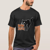 猫おもしろいの人間 Tシャツ (正面)