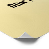 猫おもしろいの写パーソナライズされた真とハウス・ルール ポスター (角)