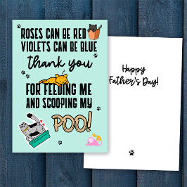 猫おもしろいの可愛いブルーのお父さんの日 カード