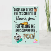 猫おもしろいの可愛いブルーのお父さんの日 カード (正面)