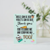 猫おもしろいの可愛いブルーのお父さんの日 ポストカード (スタンド正面)