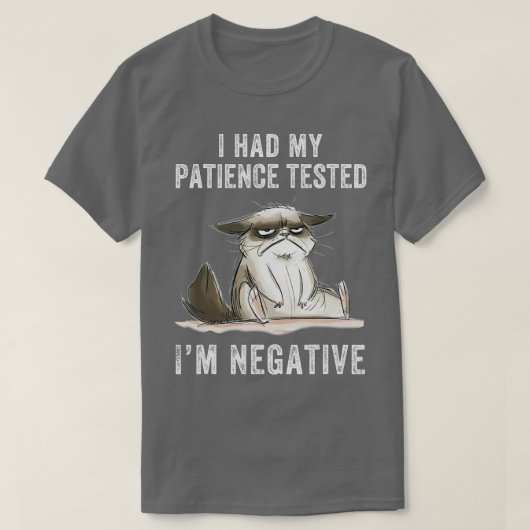 猫おもしろいの嫌がらせ Tシャツ (デザイン正面)