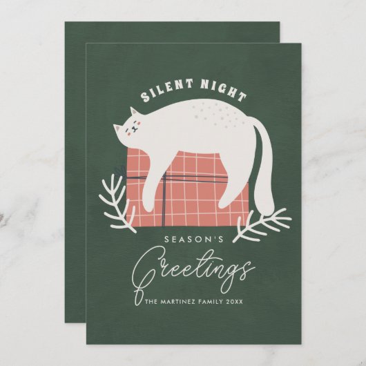 猫おもしろいの季節の挨拶 シーズンカード (正面/裏面)