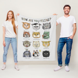 猫おもしろいの感じグラフどうだ？フリース フリースブランケット
