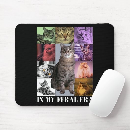 猫おもしろいの月が愛しい子ネコ男性へ マウスパッド (マウス)